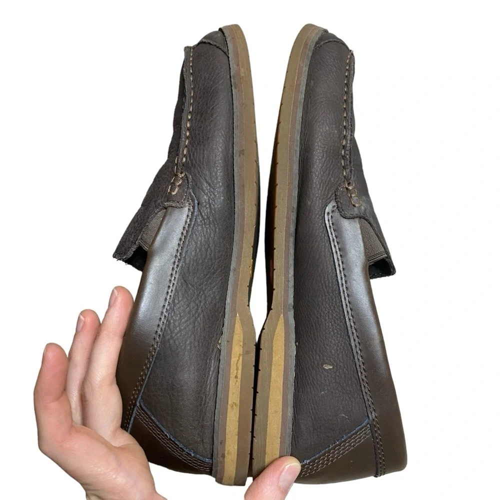 Timberland Bluffton Ortholite Brown Nubuck Upper Slip On Loafers Size 8